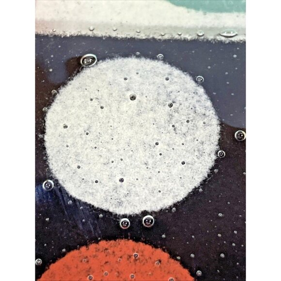 Peggy Karr Fused Art Glass Square Plate Platter Geometric Modern Metro Signed - Picture 4 of 7